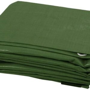3 x 4 m Green Tarpaulin Waterproof Heavy Duty Tarp Sheet Cover, Groundsheet - Waterproof, Weatherproof, Frost-Resis