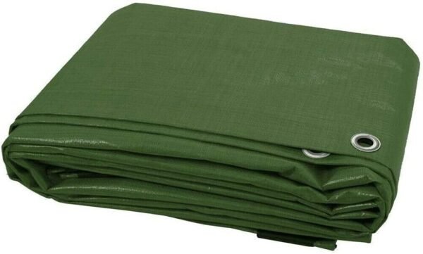 3 x 4 m Green Tarpaulin Waterproof Heavy Duty Tarp Sheet Cover, Groundsheet - Waterproof, Weatherproof, Frost-Resis