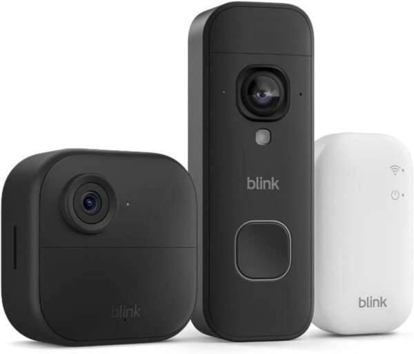 51OMO14VN4L._AC_SL1200_.jpg Blink Outdoor 4 Camera with Battery Doorbell 2K+ (newest gen), Black, Sync Module Core included