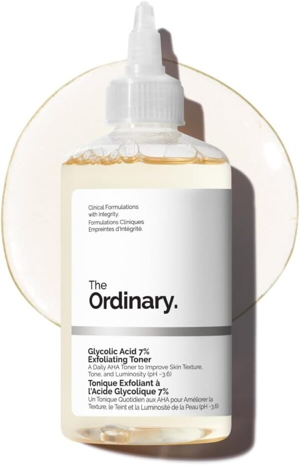 51bC4vVdkOL._AC_SL1200_.jpg The Ordinary Glycolic Acid 7% Exfoliating Toner, Brightening and Smoothing Daily Toner for More Even-Looking Skin Tone