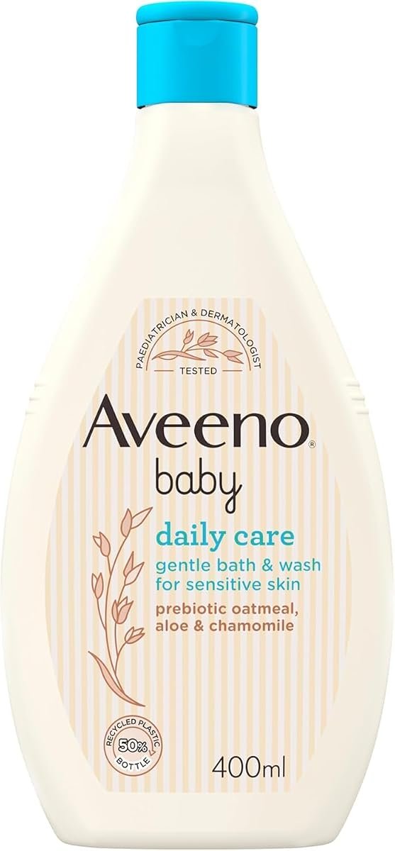 Aveeno Baby Daily Care Gentle Bath & Wash for Sensitive Skin (1 x 400ml) | Tear-Free Baby Wash with Gentle Fragranc