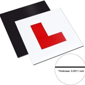 Onarway Fully Magnetic Car L-Plates 2 Pack Extra Thick Learner Plates | Strong Magnetic Red L Plates for Car, No Me