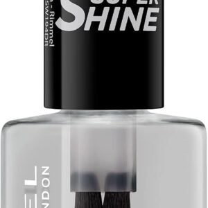 Rimmel 60 Seconds Super Shine Nail Polish, 740 Clear, Quick-Dry Nail Polish, Ultra-Shiny Finish, Easy to Apply, Vib