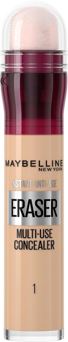 Maybelline Concealer Instant Anti Age Eraser Eye, For Dark Circles 01 Light | Ultra Blendable Formula, Dermatologis