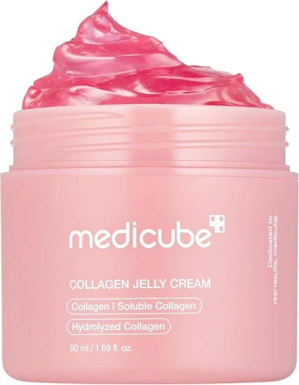 618dMn8xN9L._AC_SL1200_.jpg medicube Jelly Cream with Collagen & Niacinamide, 1.69 fl.oz | Freeze-Dried Hydrolyzed Collagen for Skin Barrier Hy