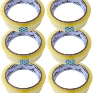 6 Pack - Cellotape Rolls Strong Clear Packing Tape Extra Long | Packaging Sellotape Transparent Stationary Gift Wra