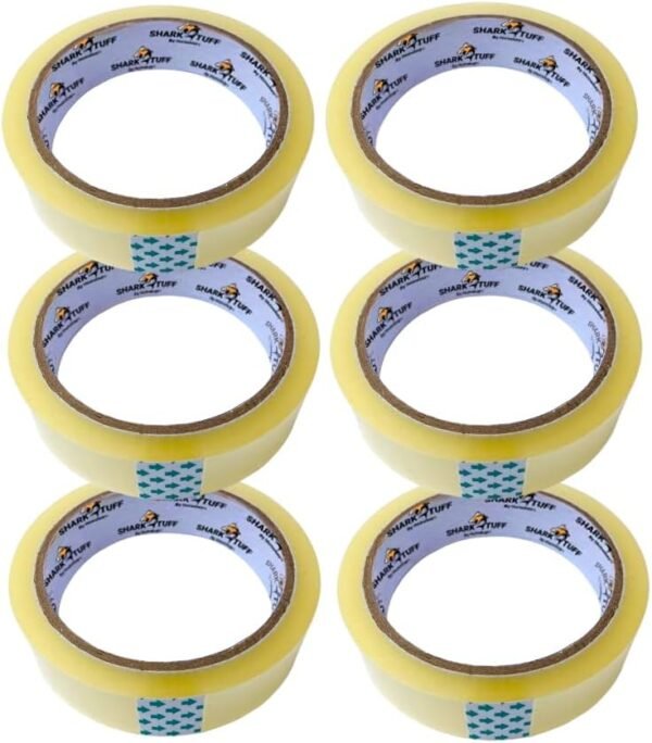 6 Pack - Cellotape Rolls Strong Clear Packing Tape Extra Long | Packaging Sellotape Transparent Stationary Gift Wra