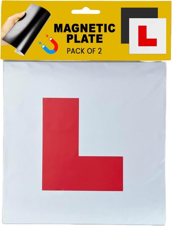 Stick Well Extra Strong 2 Pack L Plates Magnetic For Car, Extra Thick Learner Plates Magnetic, No Melting No Blow O