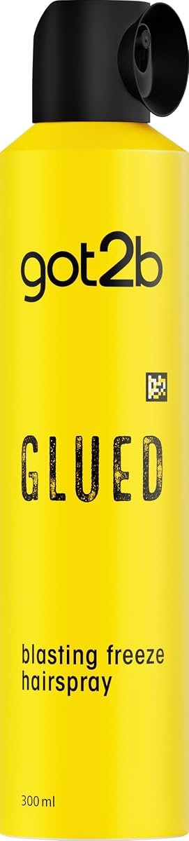 got2b Glued Blasting Freeze Hairspray 300 ml, Glued Hairspray for up to 72h Ultra Strong Hold, Hairspray got2b, For