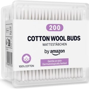 by Amazon Cotton Buds, 100% Cotton, 200 Units