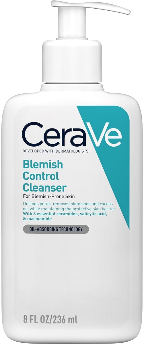 61t0Mox6TNL._AC_SL1200_.jpg CeraVe Blemish Control Cleanser for Blemish-Prone Oily Skin, 236ml | Exfoliating Gel-to-Foam Face Wash with 3 Essen