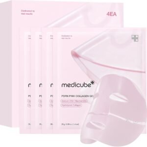 61y9MNeIrxL._AC_SL1200_.jpg medicube Jelly Gel Mask with Salmon DNA PDRN Pink Collagen, 4EA | Overnight Face Mask for Glass Glow Skin - Elastic