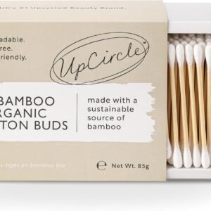 UpCircle Bamboo Cotton Buds - 200 Pieces - Biodegradable, Sustainable, Plastic-Free, Fully Recyclable Ear Buds - A