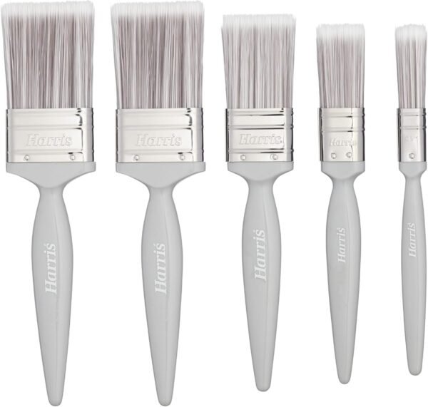 Harris Essentials Walls & Ceilings Paint Brush Set | Pack of 5 | 0.5", 1", 1.5", 2"