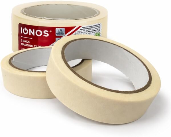 Status IONOS Masking Tape, Multi Surface, Pack of 2, 23mm x 20m | Multi-Surface Decorating Tape, DIY and Painting,