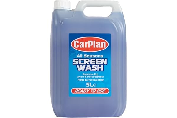 CarPlan All Seasons Ready Mixed Screen Wash, Removes Dirt, Grime, Prevents Freezing, 5 Litres