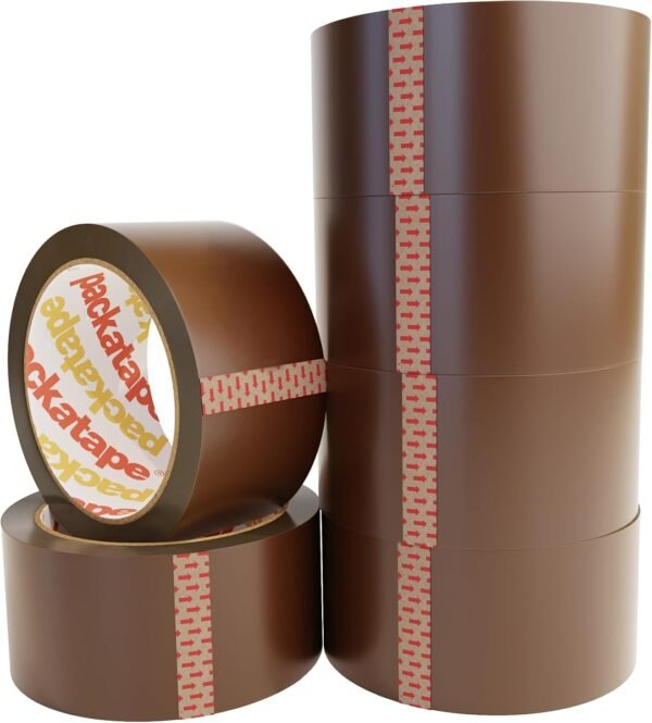 Packatape - 6 Rolls Per Pack 48MM x 66M Brown Packaging Tape for Parcels and Boxes. This 6 rolls pack of Heavy Duty