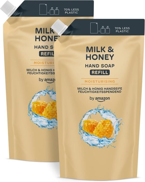71oYDVFNi5L._AC_SL1200_.jpg by Amazon Milk & Honey Hand Soap Refill, 2 x 1000ml