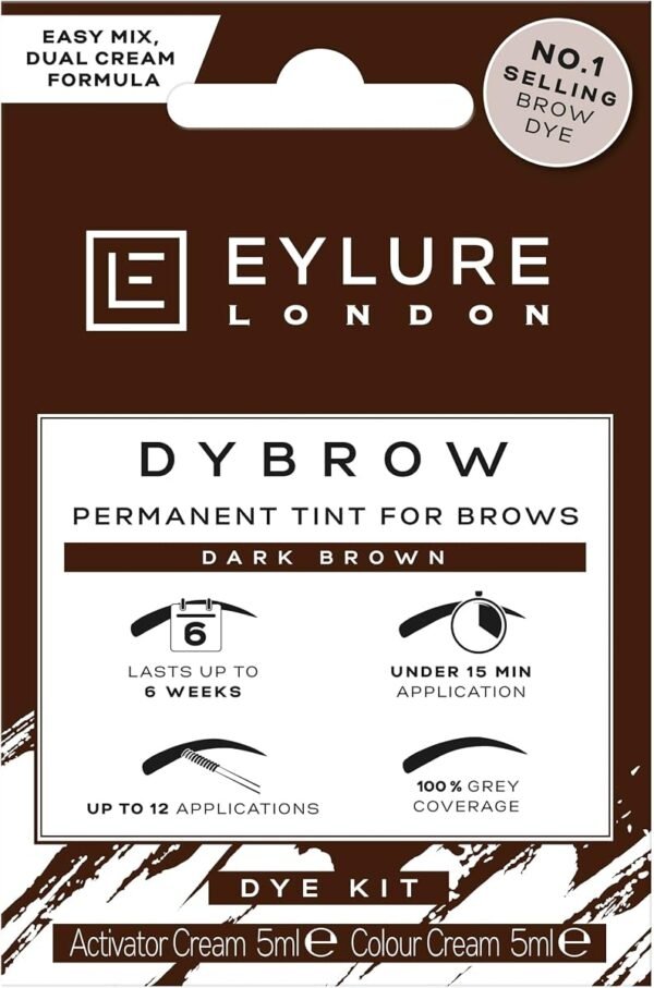 71oYICJFWAL._AC_SL1200_.jpg Eylure DYBROW Eyebrow Dye Kit, Dark Brown