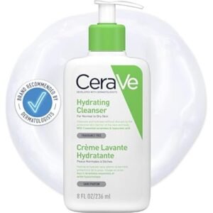 CeraVe Hydrating Cleanser for Normal to Dry Skin with Hyaluronic Acid 236ml | Gentle Non-Foaming Face Wash Enriched