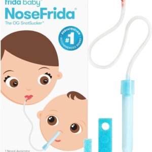 Frida Baby NoseFrida Snot Sucker Nasal Aspirator for Baby, with 4 Filters | Snot Sucker for Newborns & Babies, Cong
