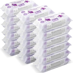 by Amazon Sensitive Baby Wipes, Unscented, 1080 Wipes (18 Pack of 60), Plastic-Free