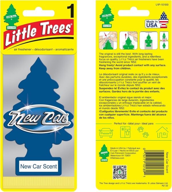 Little Trees Air Freshener, New Car Fragrance, Blue
