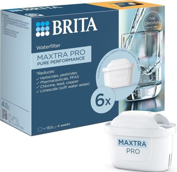 BRITA Water Filter Cartridge MAXTRA PRO Pure Performance, 6 Pack